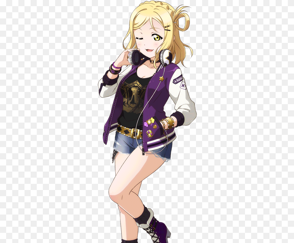 Mari Ohara Anime Love Fictional Character, Book, Person, Girl, Female Free Png Download
