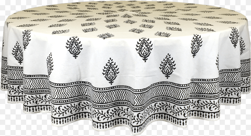 Maria Black Pacific Rose Textiles Transparent Table Cloth, Tablecloth Png