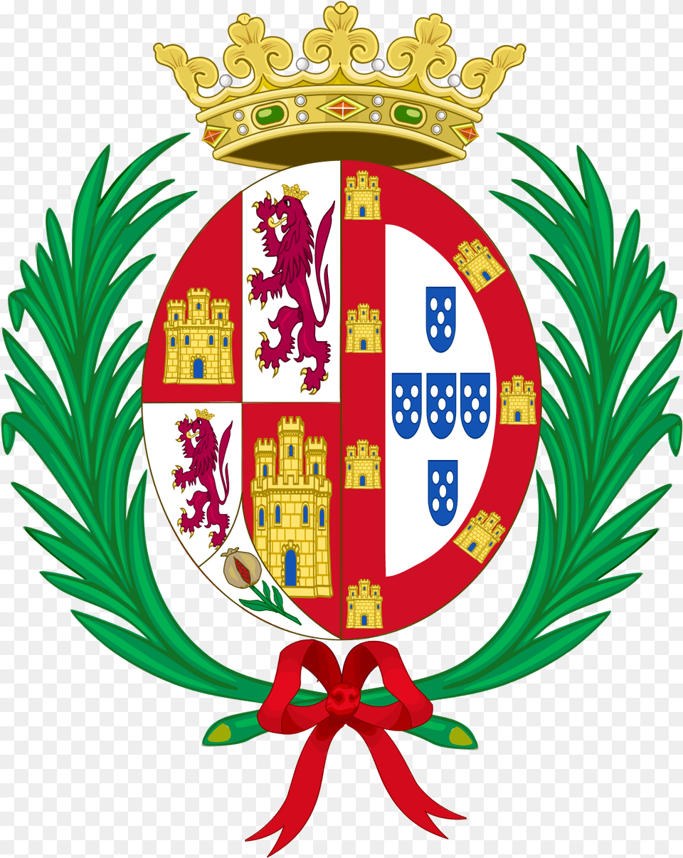 Maria Manuela De Portugalio Coat Of Arms For Of Queen Consort, Emblem, Symbol Free Png Download