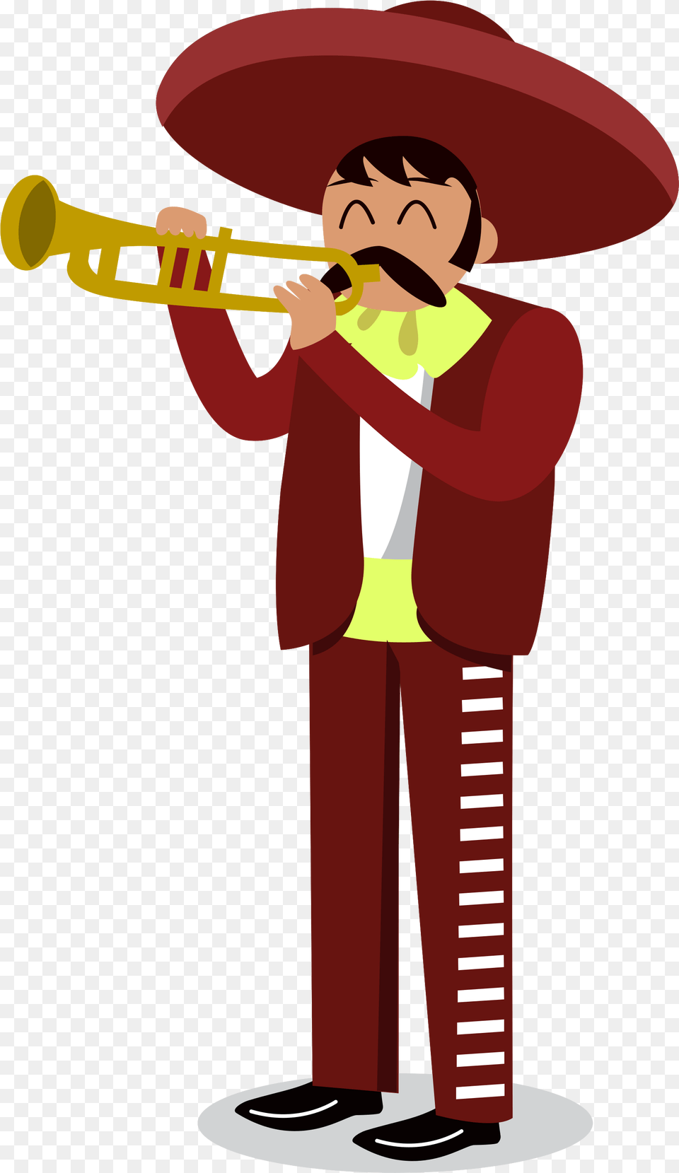 Mariachi Tocando La Trompeta Mariachi, Person, Clothing, Hat, Musical Instrument Free Png