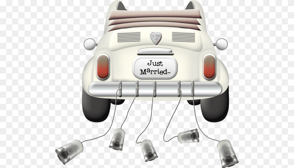 Mariage Tube Voiture Wedding Car Just Married Marriage, Appliance, Blow Dryer, Device, Electrical Device Free Png Download