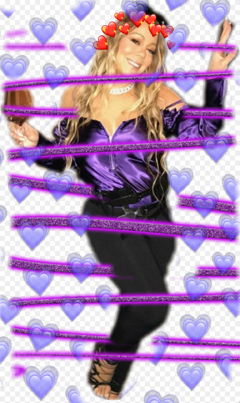 Mariah Sticker Girl, Purple, Person, Face, Head Png Image