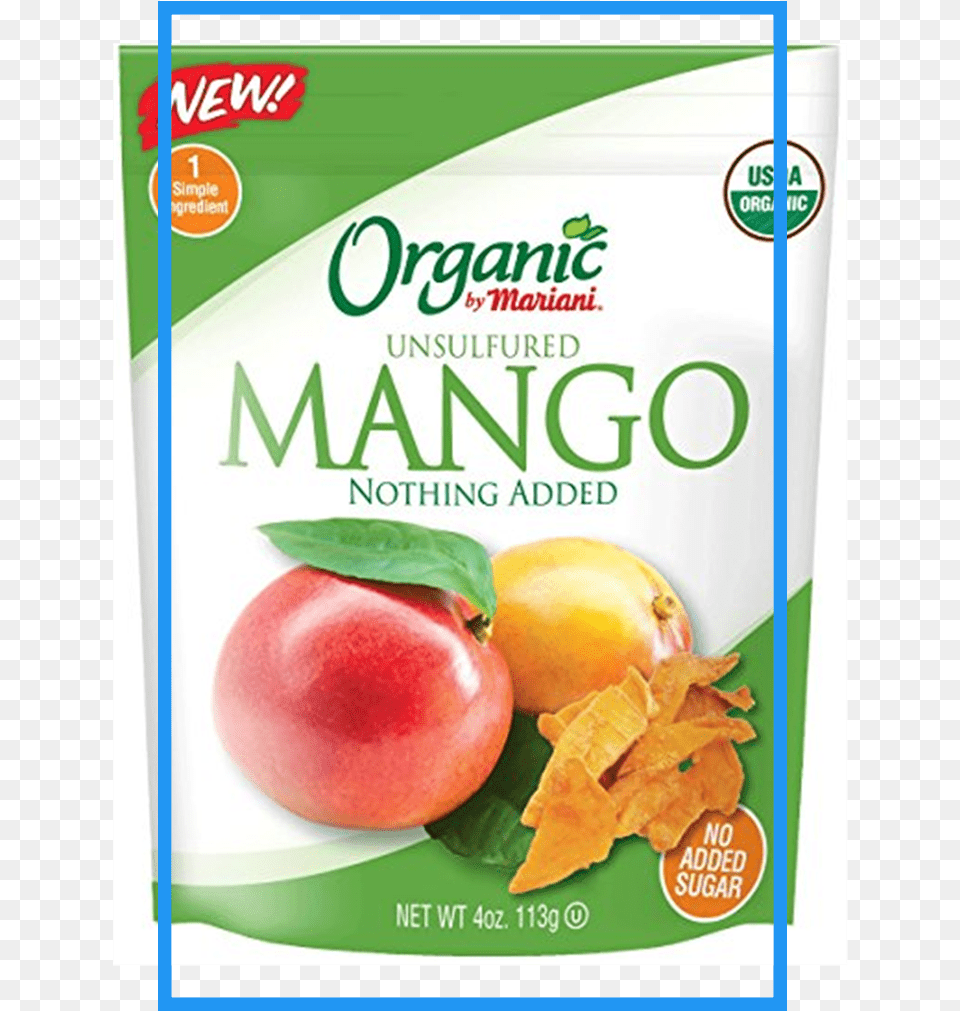 Mariani Organic Dried Mango 4oz Pack Of 12 Mango, Food, Fruit, Plant, Produce Png Image