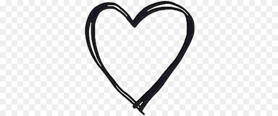 Mariarodgo Heart Corazon Freetoedit Black Love Heart Outline, Accessories, Jewelry, Necklace Free Png Download