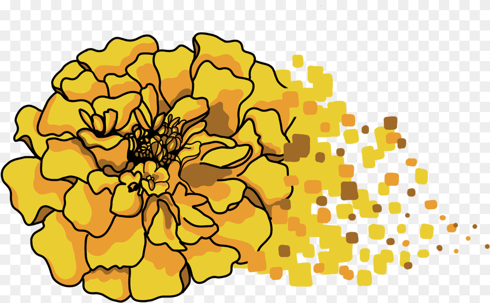 Marigold 1 Decorative, Art, Graphics, Plant, Pollen Png