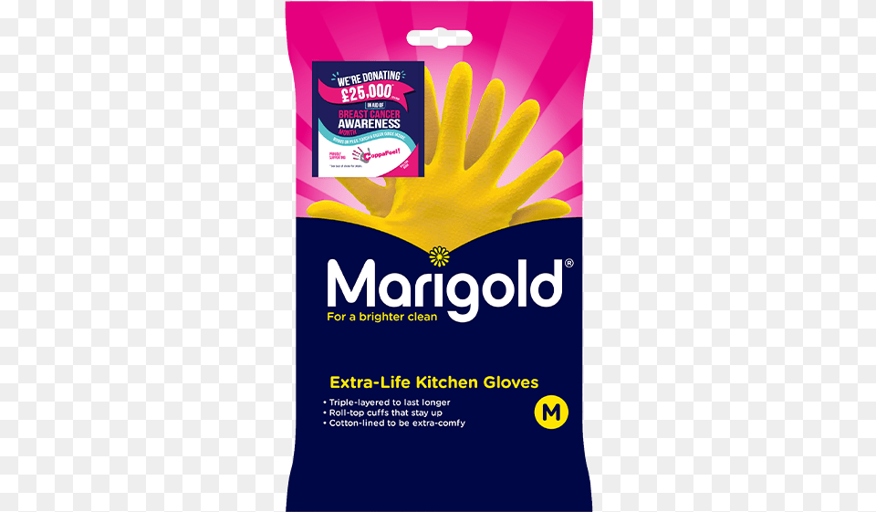 Marigold Extra Life Kitchen Gloves, Advertisement, Clothing, Glove, Poster Png Image