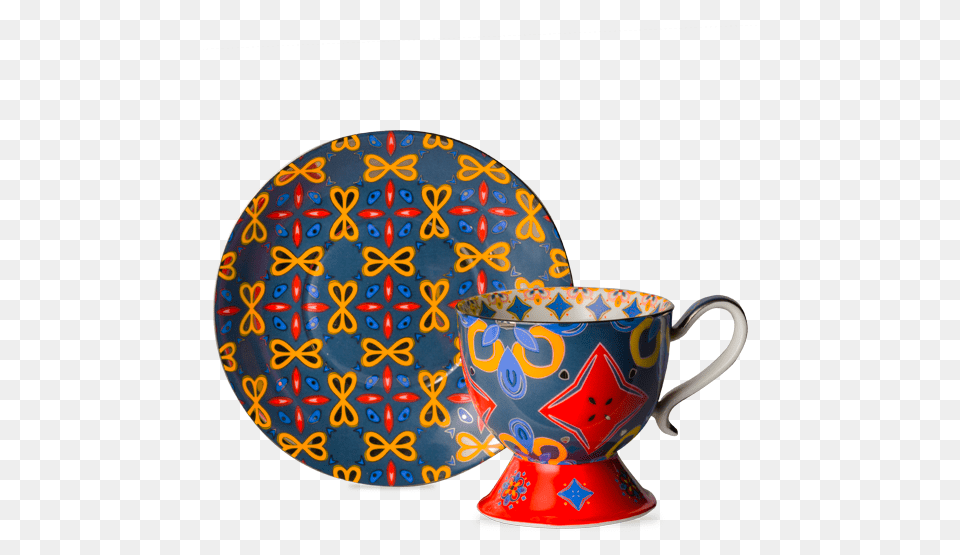 Marigold Magic Cup And Saucer, Art, Porcelain, Pottery, Plate Png Image