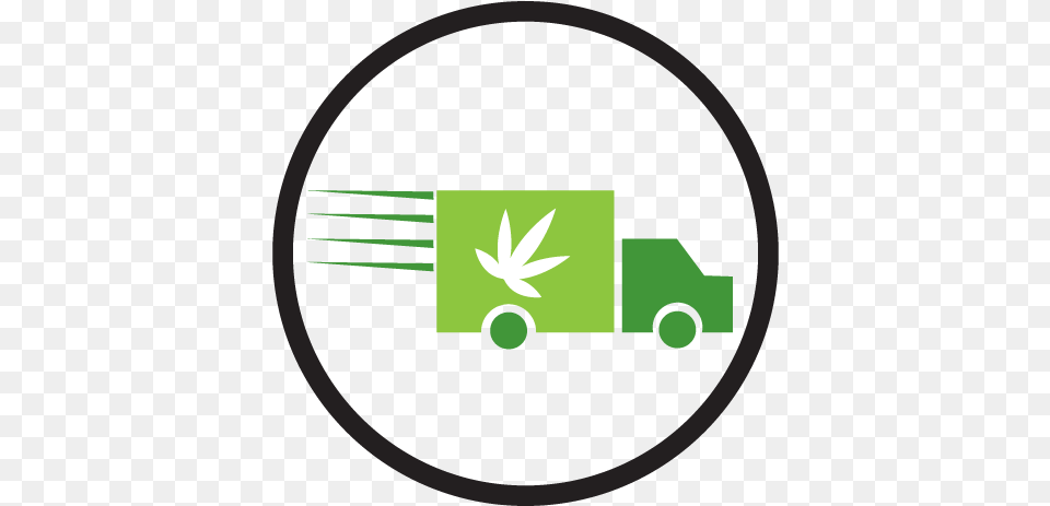 Marijuana Delivery Services Weed Delivery Logo, Green, Disk, Transportation, Vehicle Free Transparent Png