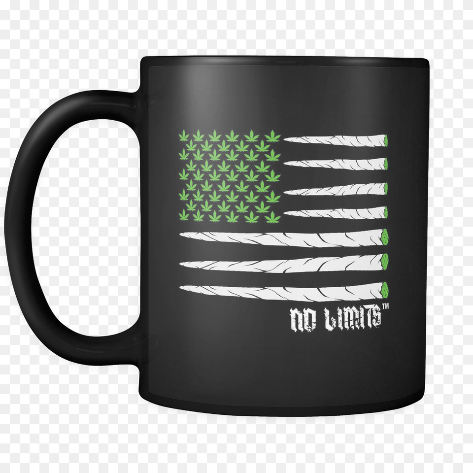 Marijuana Joint Flag Black Mugs Mug, Cup, Beverage, Coffee, Coffee Cup Free Png Download