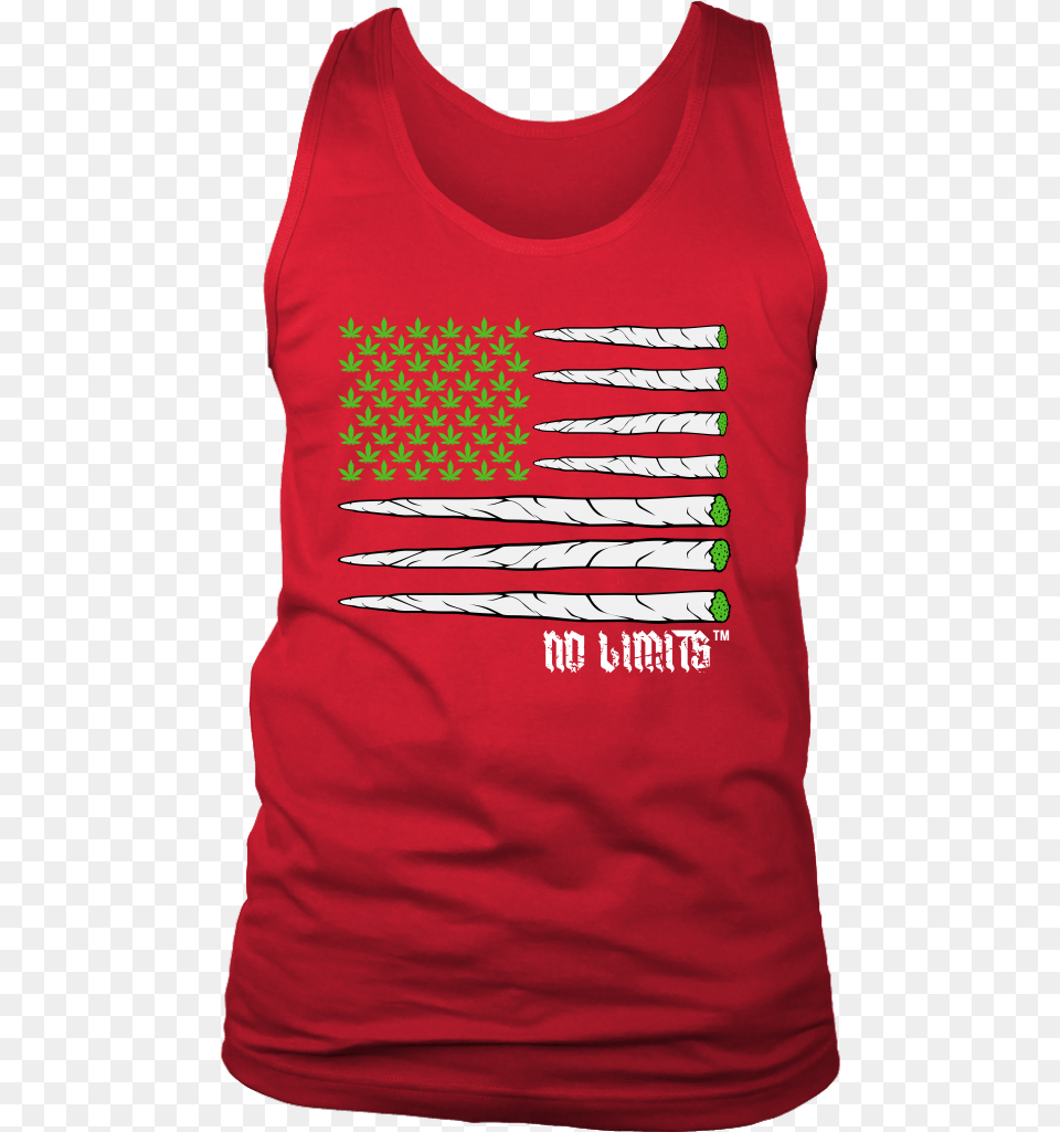 Marijuana Joint Flag District Unisex Tank By No Limits T Shirt, Clothing, Tank Top, T-shirt Free Transparent Png