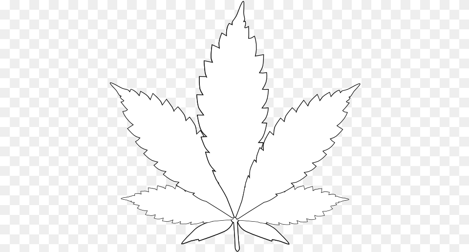 Marijuana Leaf Black And White Clipart Black And White Weed Leaf, Plant, Maple Leaf, Animal, Fish Png Image