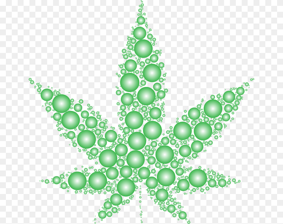 Marijuana Leaf Circles Prismatic Pot Leaf Svg Accessories, Pattern, Green, Chandelier Free Png Download