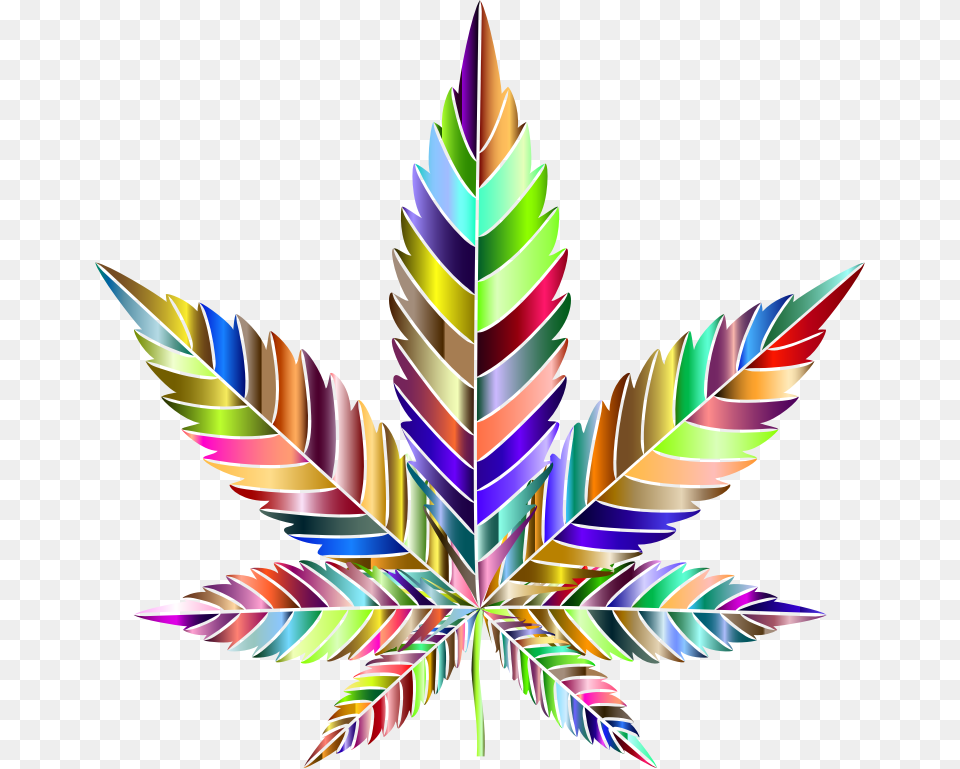 Marijuana Leaf Type Ii Prismatic Construction Paper, Art, Graphics, Pattern, Plant Free Png Download