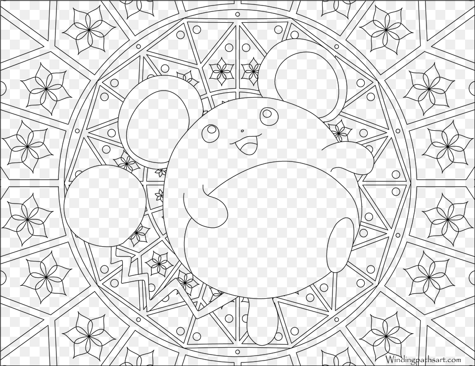 Marill Coloring Pages Pokemon Adult Coloring Pages, Gray Free Png