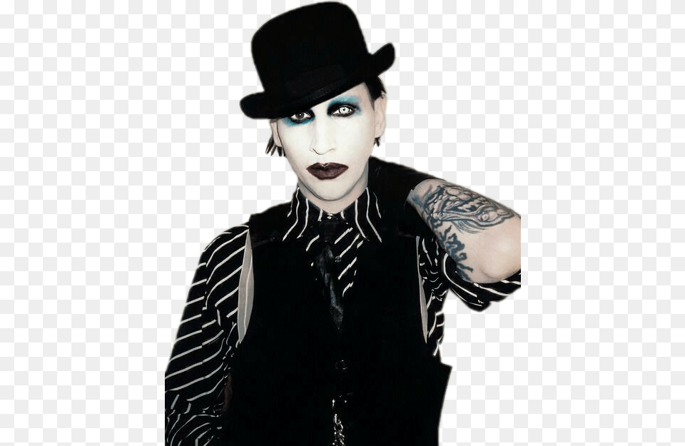 Marilyn Manson Marilynmanson Marilynmansonrocks Marilyn Manson Tattooed In Reverse, Person, Performer, Tattoo, Skin Png