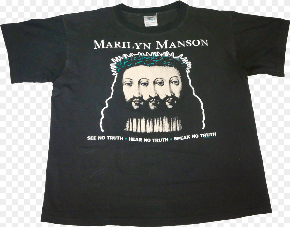 Marilyn Manson T Shirt See No Truth, Clothing, T-shirt, Person, Face Free Png Download