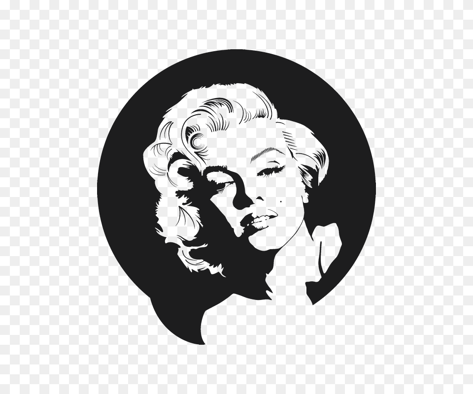 Marilyn Monroe, Stencil, Person, Photography, Face Png
