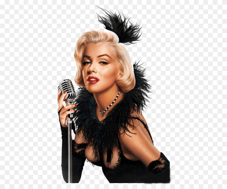 Marilyn Monroe, Adult, Person, Microphone, Woman Png Image
