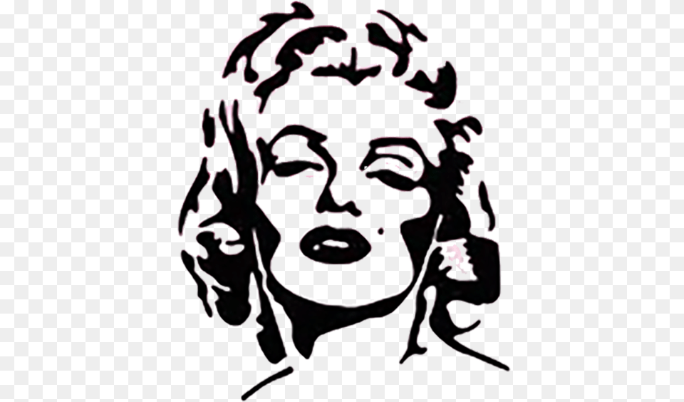 Marilyn Monroe Decal Marilyn Monroe With Bandana, Stencil, Person, Art, Face Free Transparent Png