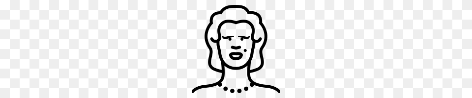 Marilyn Monroe Icons Noun Project, Gray Free Png