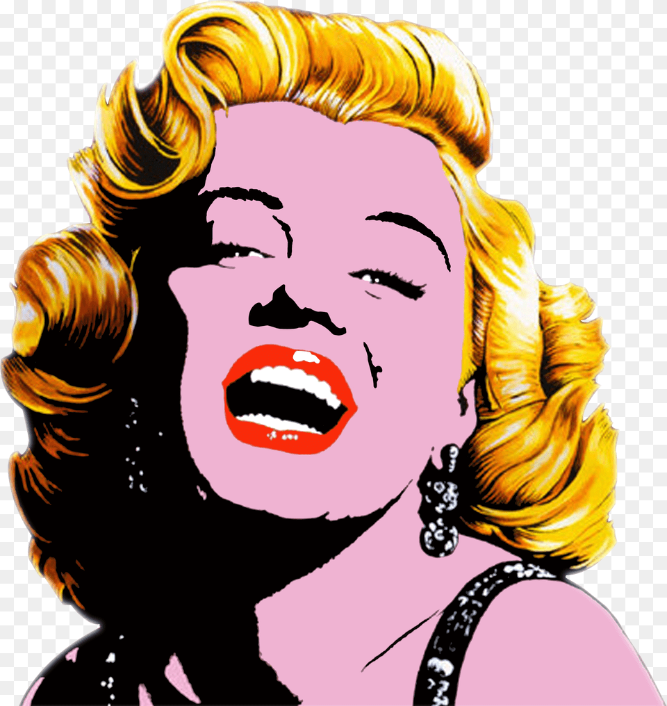 Marilyn Monroe Pop Art Painting Canvas Marilyn Monroe Cartoon, Adult, Person, Woman, Head Free Png Download