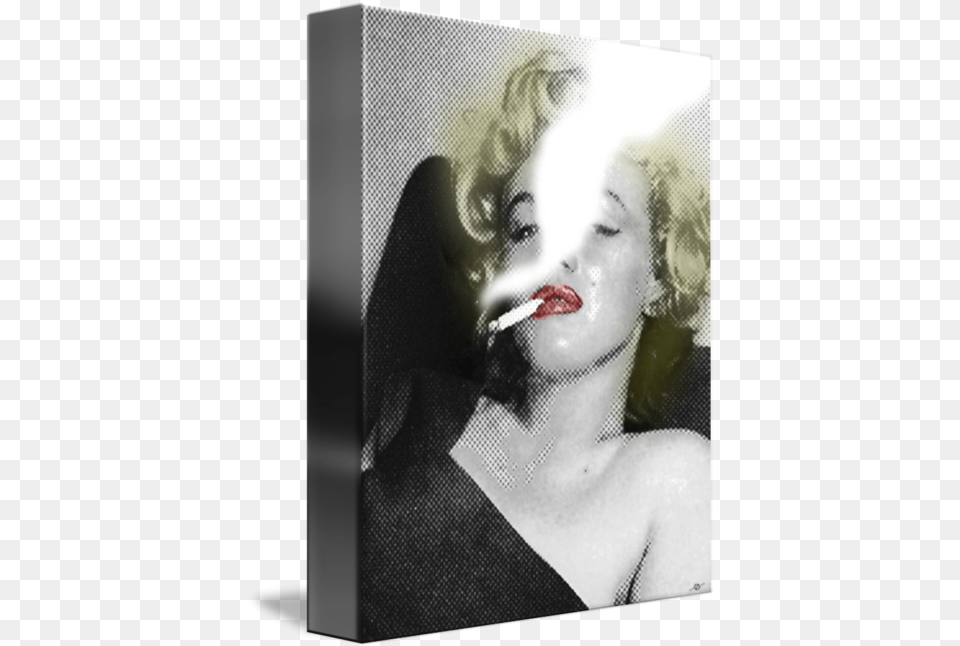 Marilyn Monroe Smokes By Tony Rubino Art, Person, Smoke, Face, Head Png