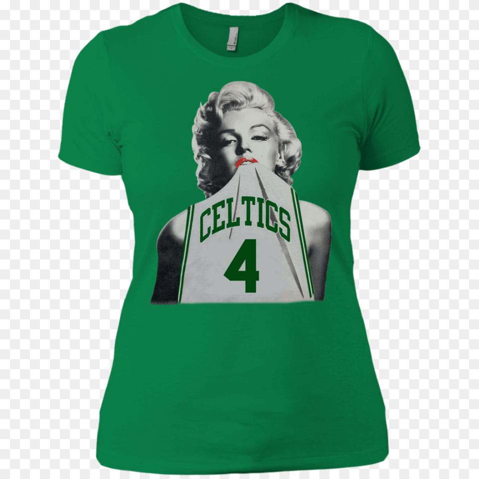 Marilyn Monroe Wearing A Isaiah Thomas Celtics T Shirt Mun Fashion, Clothing, T-shirt, Adult, Female Free Transparent Png