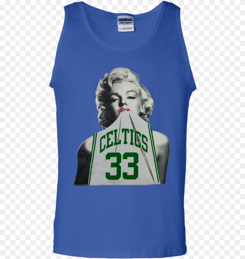 Marilyn Monroe Wearing A Larry Bird Celtics T Shirt Marilyn Monroe, Clothing, T-shirt, Adult, Person Png Image