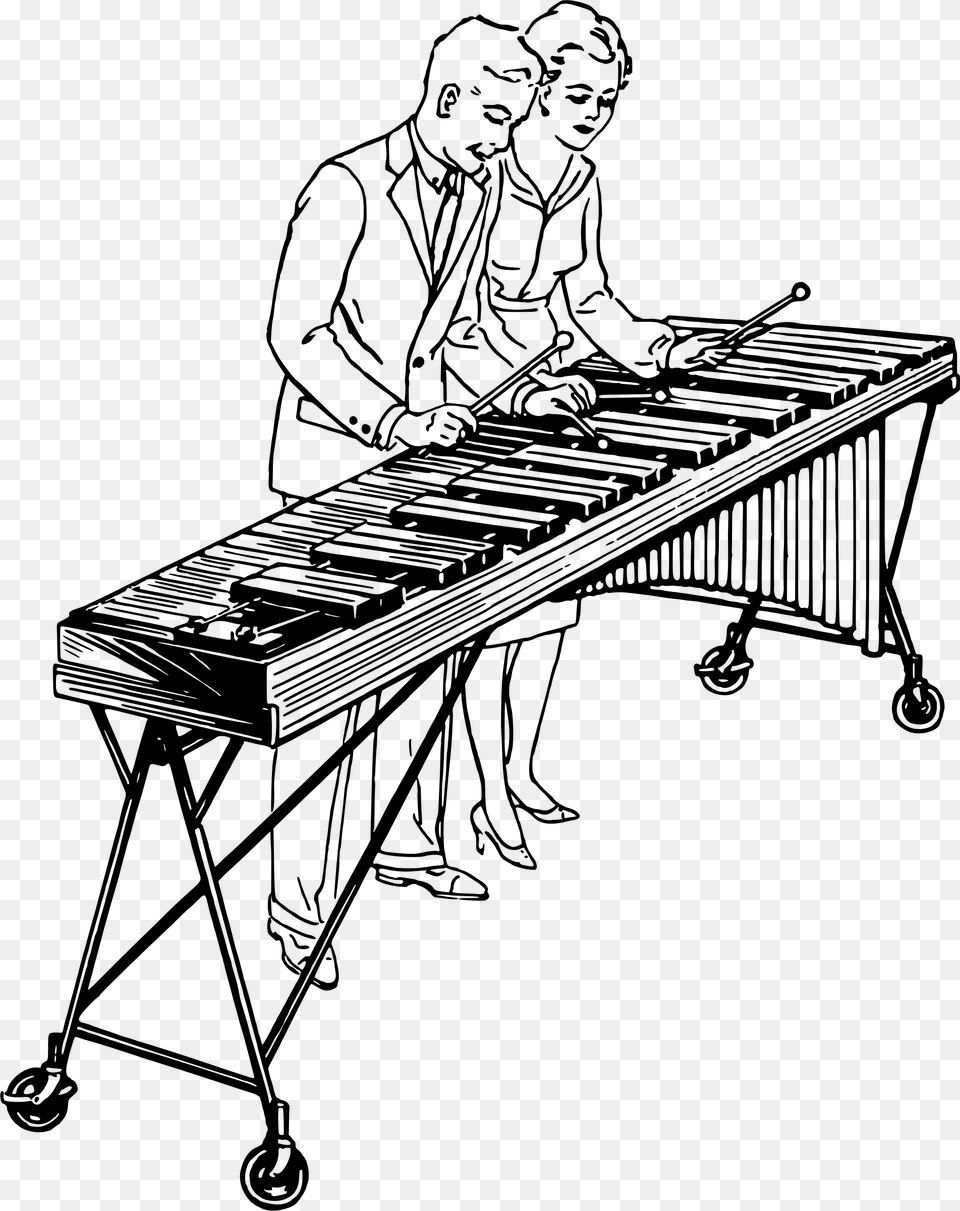 Marimba, Gray Png