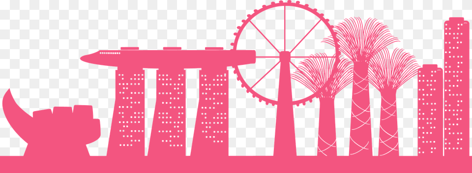 Marina Bay Singapore Silhouette, Machine, Wheel, City, Fun Png Image