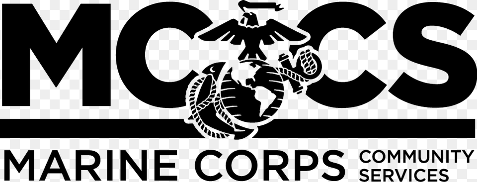 Marine Corps Community Services Logo, Stencil, Person, People, Symbol Png