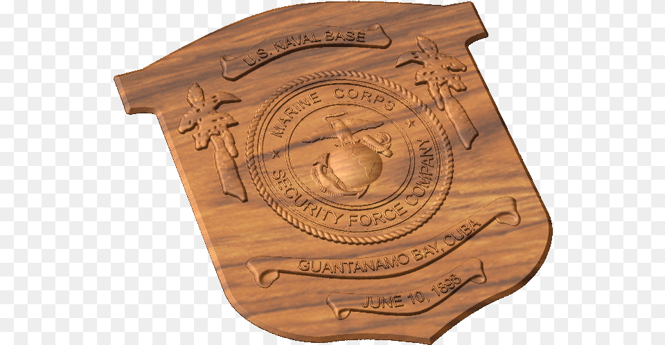 Marine Corps Detachment Guantanamo Bay Crest Style Plywood, Wood, Logo Free Transparent Png