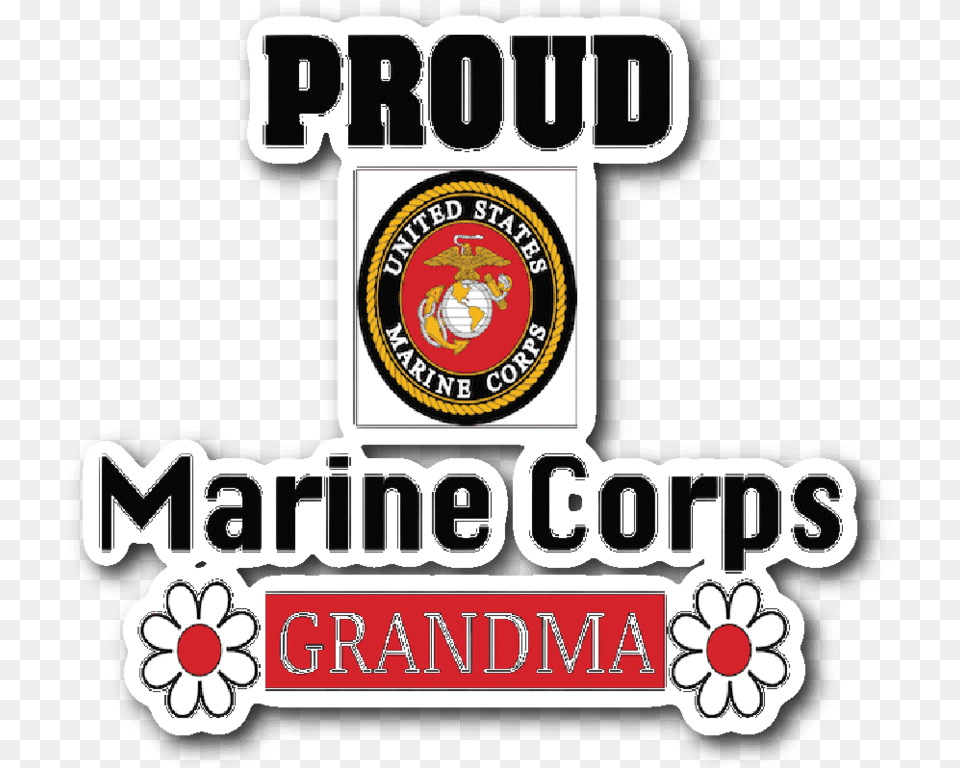 Marine Corps Grandma Car Window Sticker Gift For Grandmother Circle, Logo, Badge, Symbol, Emblem Png