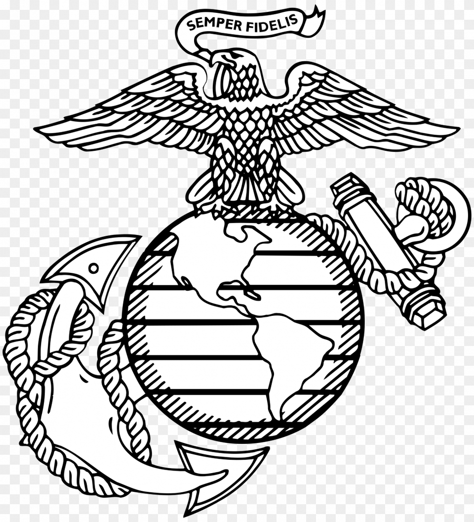 Marine Corps Logo Svg, Animal, Bird, Emblem, Symbol Png