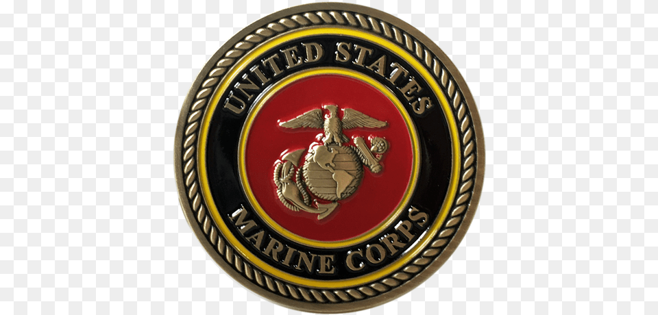 Marine Corps Medallion, Badge, Emblem, Logo, Symbol Free Png Download