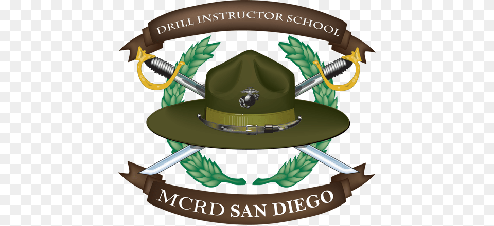 Marine Corps Recruit Depot San Diego Gt Units Gt Subordinate Senior Drill Instructor Speech, Clothing, Hat, Sword, Weapon Png