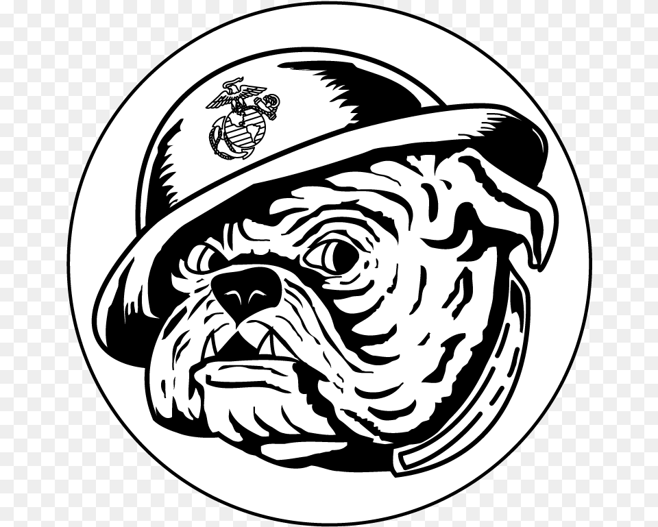 Marine Dog Transparent Usmc Devil Dog Drawing, Stencil, Person, Sticker, Face Png