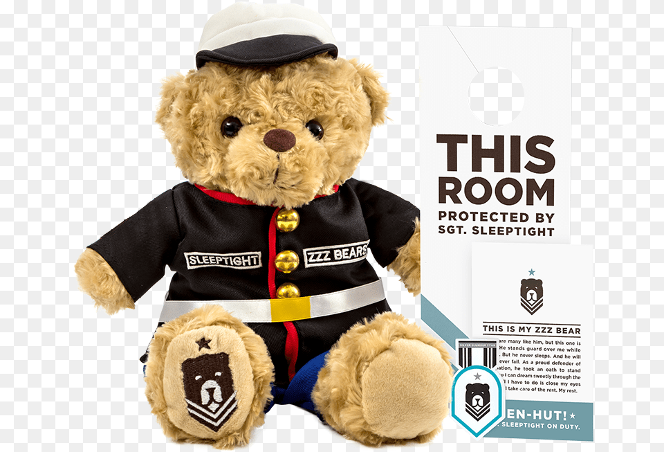 Marine Dress Blues Teddy Bear With Sleep System And Bear Forces Of America Woodland Marine, Teddy Bear, Toy Png Image