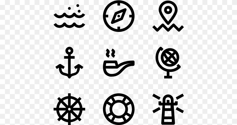 Marine Icons, Gray Png Image