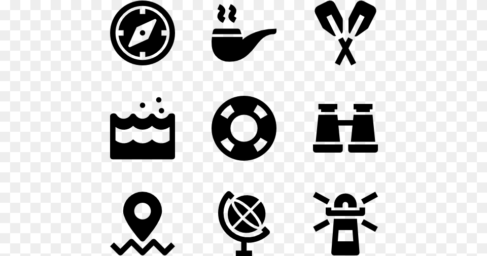Marine Recycle Icons, Gray Png