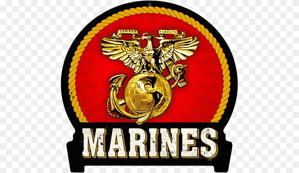Marines Round Banner Sign Marine Sign, Badge, Logo, Symbol, Emblem Png