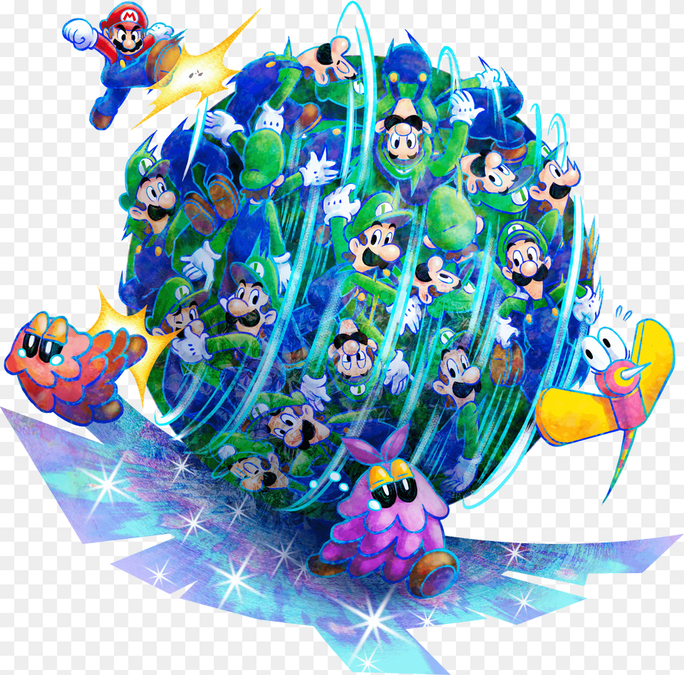 Mario Amp Luigi Dream Team Power, Pattern, Art, Graphics Free Png Download