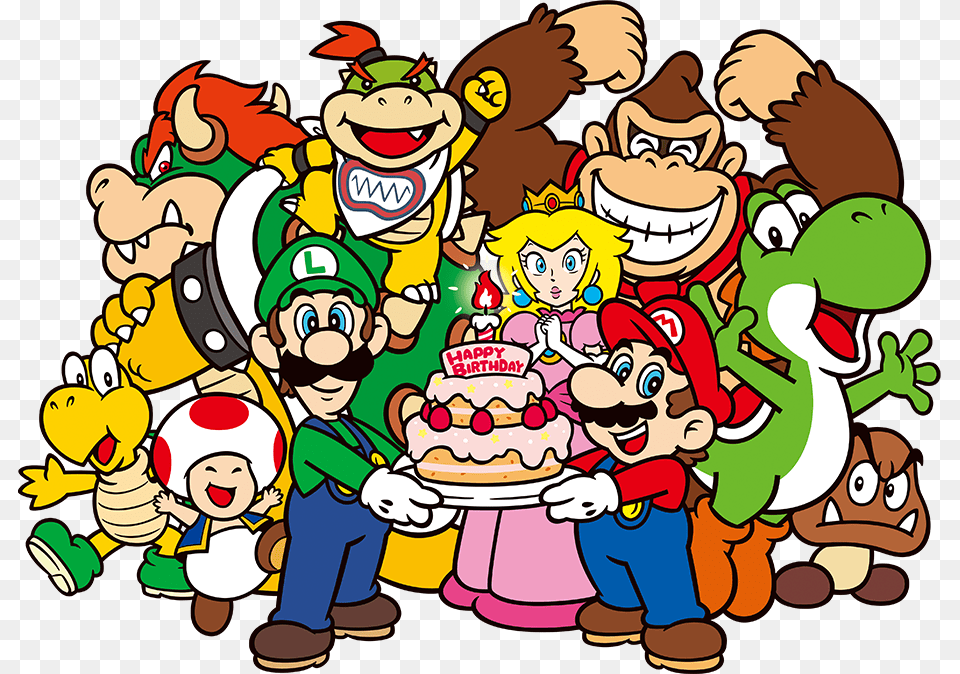 Mario And Co Nintendo Switch Happy Birthday, Baby, Person, Face, Head Free Png