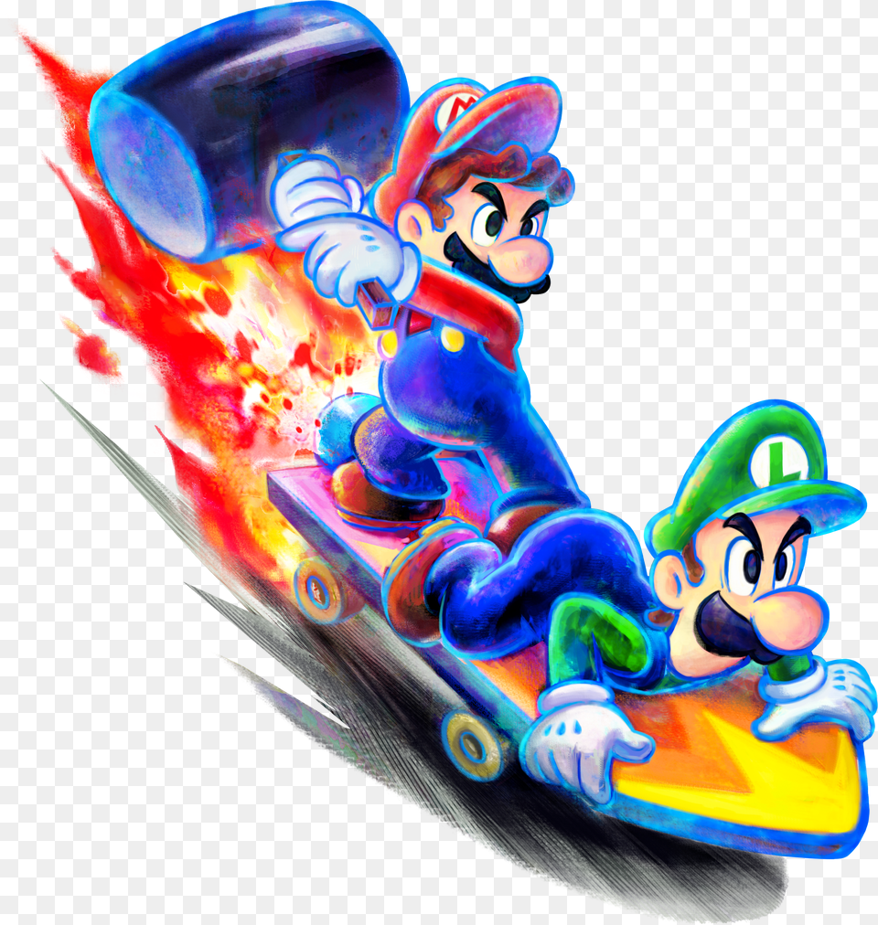 Mario And Luigi Dream Team Artwork Free Transparent Png