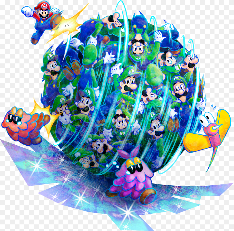 Mario And Luigi Dream Team Luigi Ball, Pattern, Accessories, Fractal, Ornament Png