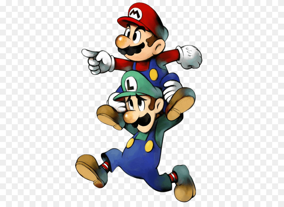 Mario And Luigi Transparent Arts, Game, Super Mario, Baby, Person Png