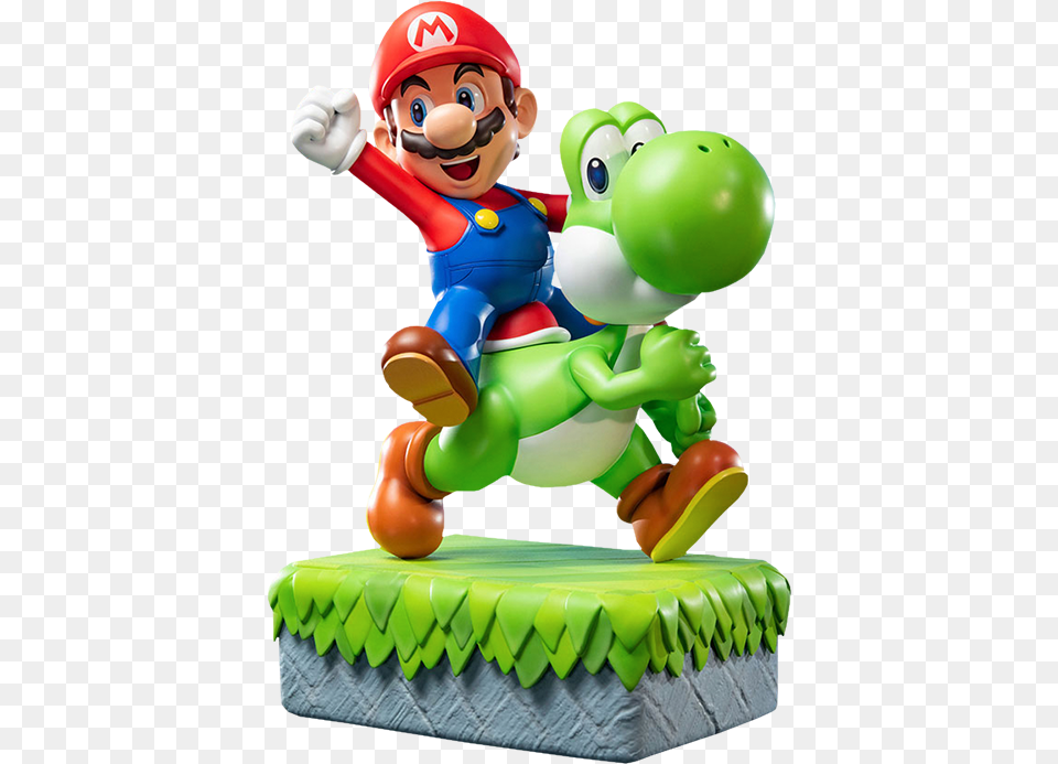 Mario And Yoshi Statue Mario Kart 7, Game, Super Mario, Baby, Person Png Image