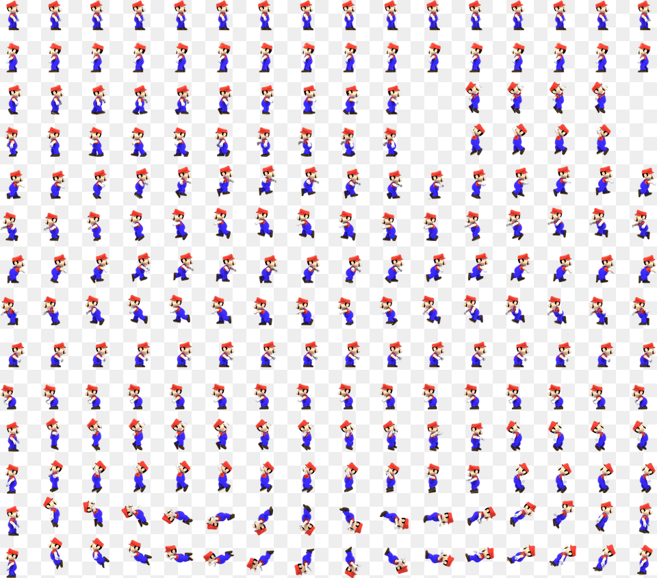 Mario Animation Sprite Sheet 1 Pasta Word Search, Pattern, Person Free Png