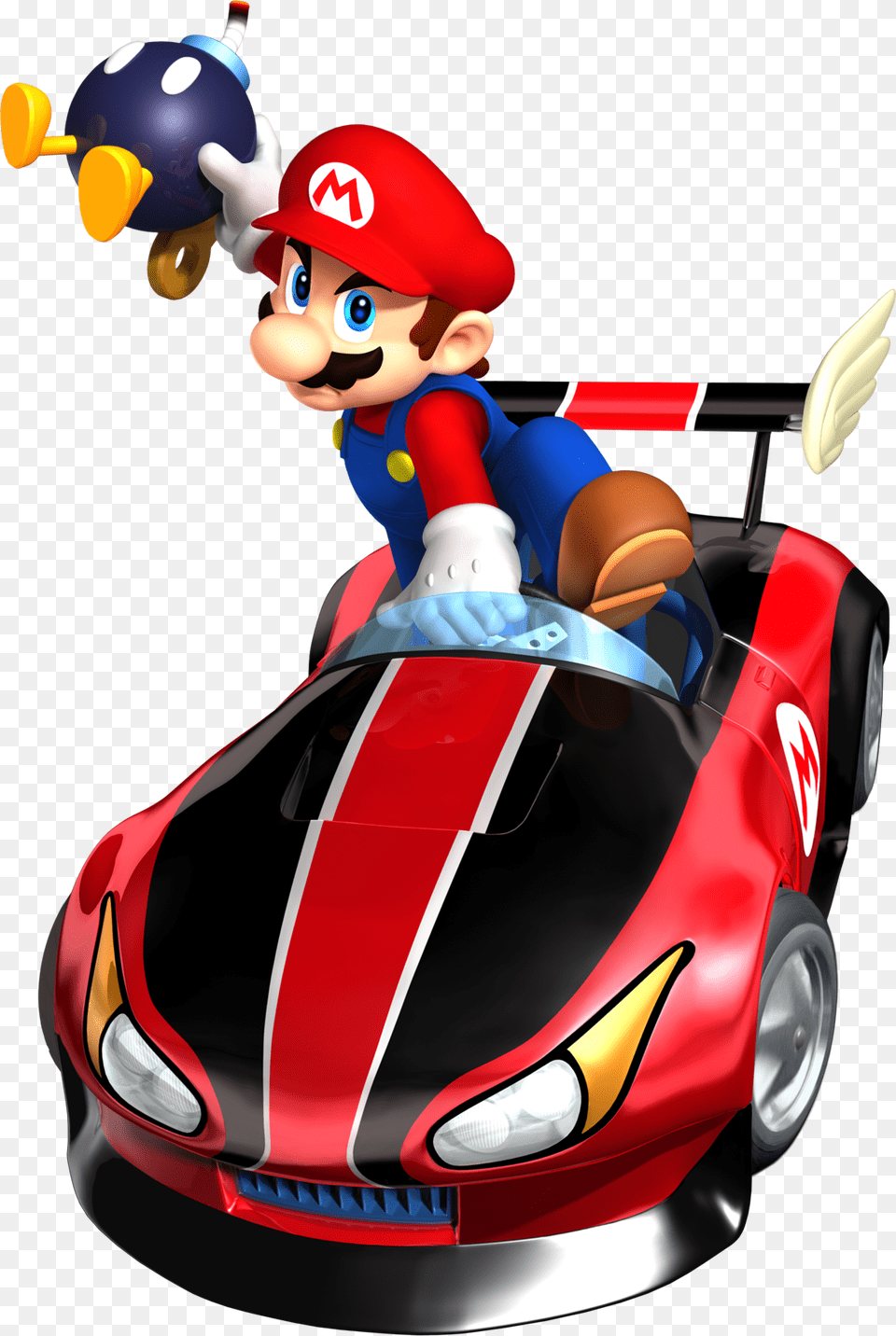Mario Bomb Lob Artwork Mario Kart Wii Mario Wild Wing, Vehicle, Transportation, Wheel, Machine Free Transparent Png
