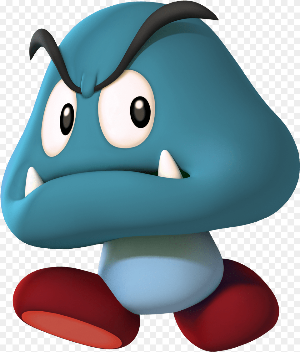 Mario Bros Clipart Enemy Super Mario Blue Goomba, Plush, Toy, Animal, Beak Free Transparent Png